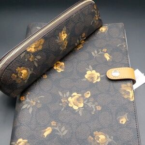 Coach Notebook and Pencil Case Set